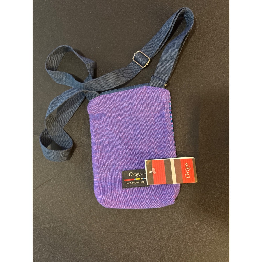 Origo Color Your Life Mini Crossbody Bag Handwoven Woven Purple Blue Pink NWT